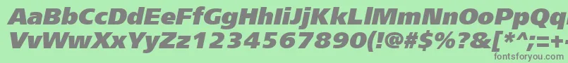 Шрифт Frs96C – серые шрифты на зелёном фоне