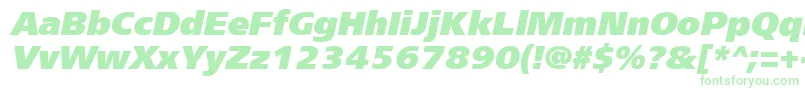 Frs96C-Schriftart – Grüne Schriften auf weißem Hintergrund