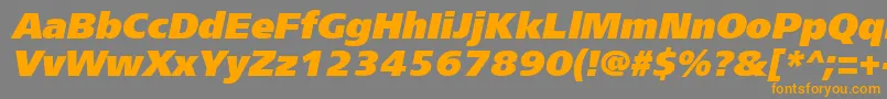 Frs96C Font – Orange Fonts on Gray Background