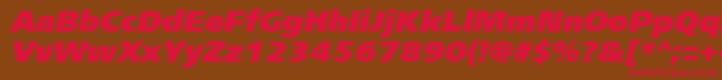 Frs96C Font – Red Fonts on Brown Background