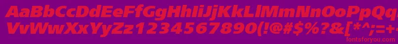 Frs96C Font – Red Fonts on Purple Background