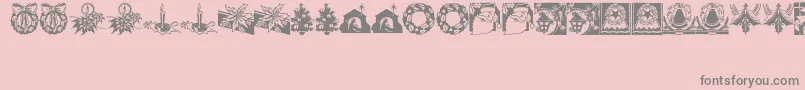 CobbShinnChristmasCuts Font – Gray Fonts on Pink Background