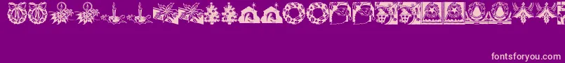 More about CobbShinnChristmasCuts Font CobbShinnChristmasCuts Font – Pink Fonts on Purple Background