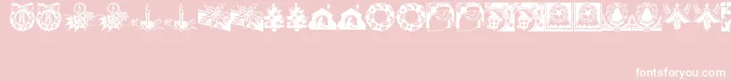 CobbShinnChristmasCuts Font – White Fonts on Pink Background