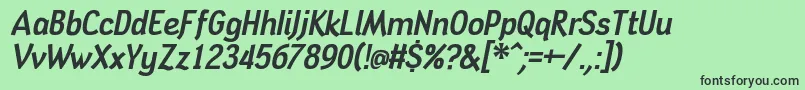 Tindogit Font – Black Fonts on Green Background