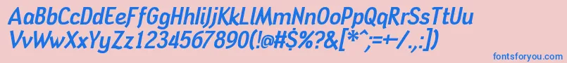 Tindogit Font – Blue Fonts on Pink Background
