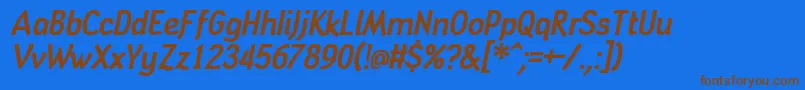 Tindogit Font – Brown Fonts on Blue Background