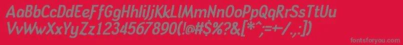 Tindogit Font – Gray Fonts on Red Background