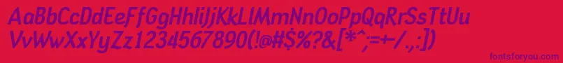 Tindogit Font – Purple Fonts on Red Background