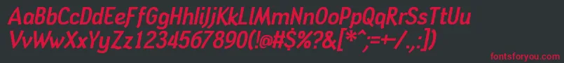 Tindogit Font – Red Fonts on Black Background