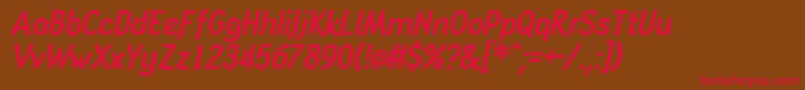 Tindogit Font – Red Fonts on Brown Background