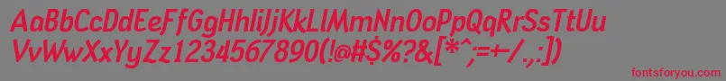 Tindogit Font – Red Fonts on Gray Background