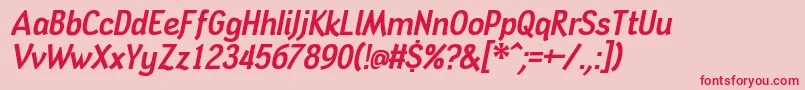 Tindogit Font – Red Fonts on Pink Background