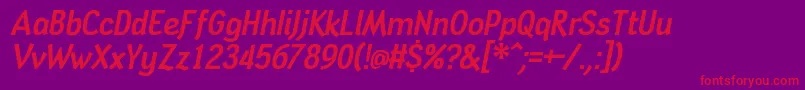 Tindogit Font – Red Fonts on Purple Background