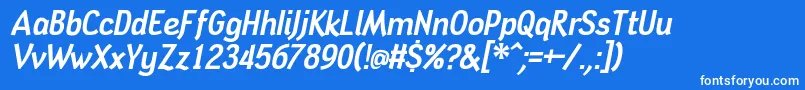 Tindogit Font – White Fonts on Blue Background