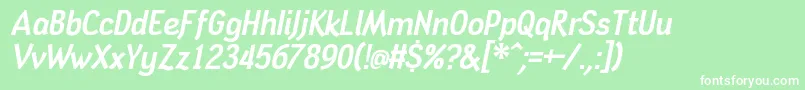 Tindogit Font – White Fonts on Green Background