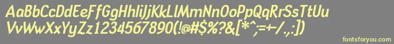 Tindogit Font – Yellow Fonts on Gray Background