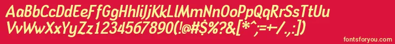 Tindogit Font – Yellow Fonts on Red Background