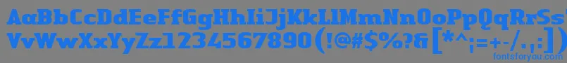 LinotypeAuthenticSerifBlack Font – Blue Fonts on Gray Background