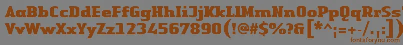LinotypeAuthenticSerifBlack Font – Brown Fonts on Gray Background
