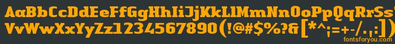 LinotypeAuthenticSerifBlack Font – Orange Fonts on Black Background