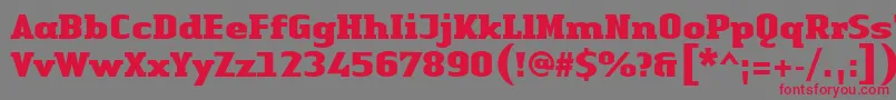 LinotypeAuthenticSerifBlack Font – Red Fonts on Gray Background