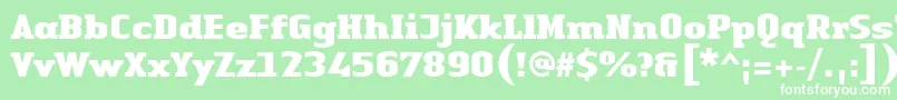 LinotypeAuthenticSerifBlack Font – White Fonts on Green Background