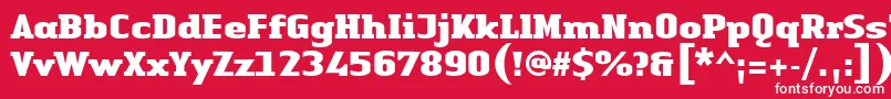 LinotypeAuthenticSerifBlack Font – White Fonts on Red Background
