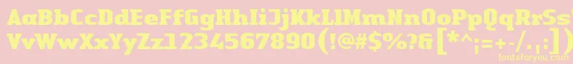 LinotypeAuthenticSerifBlack Font – Yellow Fonts on Pink Background