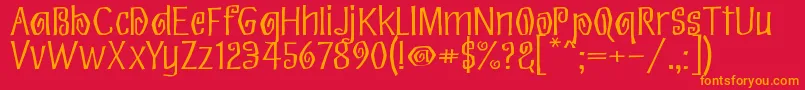 Eskargot Font – Orange Fonts on Red Background