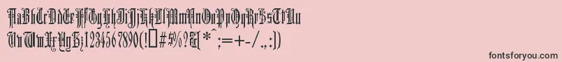 Duerergotisch Font – Black Fonts on Pink Background