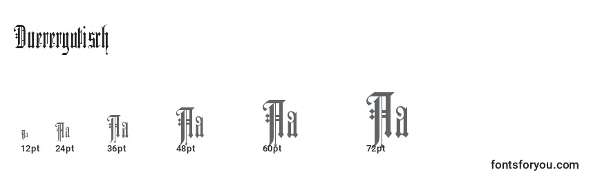 Размеры шрифта Duerergotisch