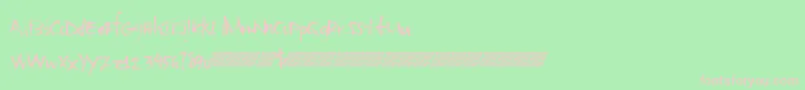 Basicsharpie-fontti – vaaleanpunaiset fontit vihreällä taustalla