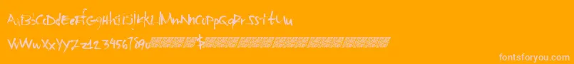 Basicsharpie-Schriftart – Rosa Schriften auf orangefarbenem Hintergrund