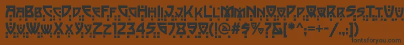 PostmodernTwo Font – Black Fonts on Brown Background