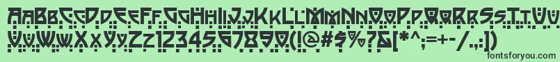 PostmodernTwo Font – Black Fonts on Green Background