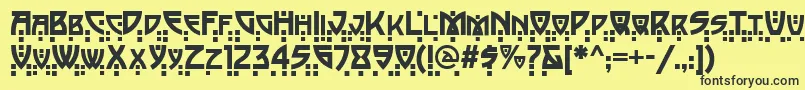PostmodernTwo Font – Black Fonts on Yellow Background
