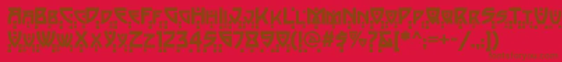 PostmodernTwo Font – Brown Fonts on Red Background