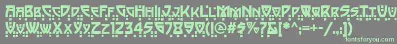 Więcej informacji o czcionce PostmodernTwo Czcionka PostmodernTwo – zielone czcionki na szarym tle