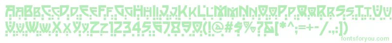 Шрифт PostmodernTwo – зелёные шрифты