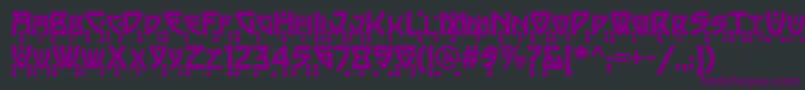 Police PostmodernTwo – polices violettes sur fond noir