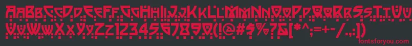 PostmodernTwo Font – Red Fonts on Black Background