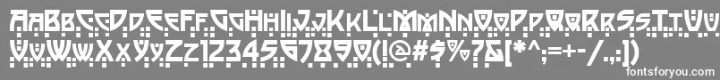 フォントPostmodernTwo – 灰色の背景に白い文字