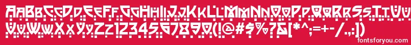 PostmodernTwo Font – White Fonts on Red Background