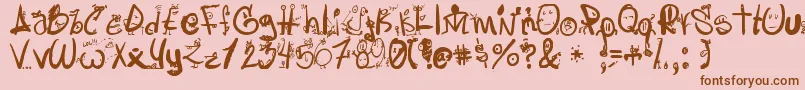 Letraslocas2 Font – Brown Fonts on Pink Background
