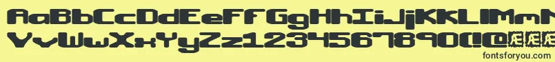 Macropsi Font – Black Fonts on Yellow Background