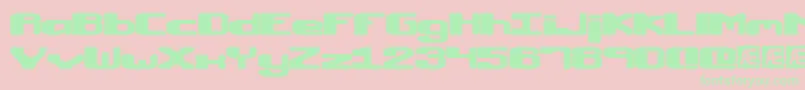 Macropsi-fontti – vihreät fontit vaaleanpunaisella taustalla
