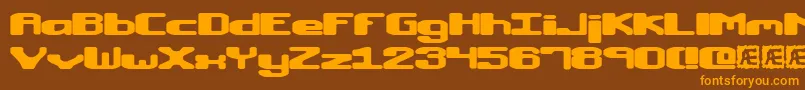 Macropsi Font – Orange Fonts on Brown Background