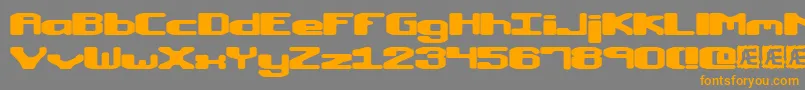 Macropsi-Schriftart – Orangefarbene Schriften auf grauem Hintergrund