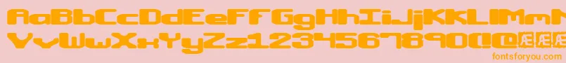 Macropsi Font – Orange Fonts on Pink Background